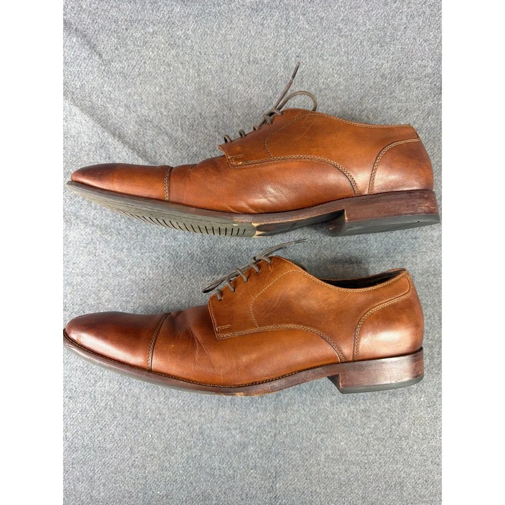 Cole Haan Cap Toe Oxford Men 13M Tan Leather Dress Shoes Lace Up Formal Business